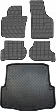OEM Skoda Octavia Ii Kombi De 2004 A Abril De 2013. Juego De Alfombrillas De Goma Para Coche Y Alfombrilla Para Maletero