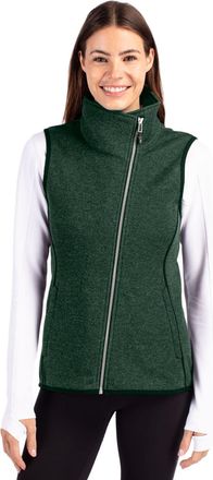 Cutter & Buck Mainsail Sweater-Knit Womens Full Zip Vest