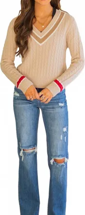 Olivaceous Alany Sweater In Taupe