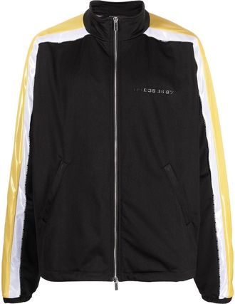 VTMNTS stripe-detail track jacket - men - Polyester/Polyamide - S - Black