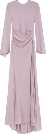 Alexander McQueen Alexander McQueen, Maxi Dresses, female, Pink, Size: S Long Dress With Drape