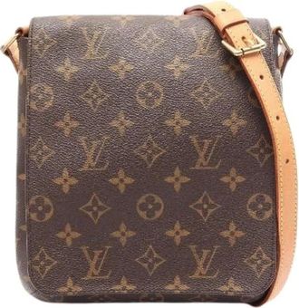 Louis Vuitton Vintage, unisex, Bruin, ONE Size, Leer, Pre-owned Musette Salsa Monogram Schoudertas