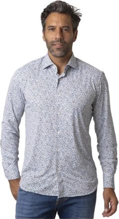 Orian Stretch Micro-Floral Overhemd - Heren - Casual Overhemden - Veelkleurig - 2XL - Overhemden