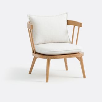 La Redoute Interieurs Eiken en stoffen fauteuil, Portman
