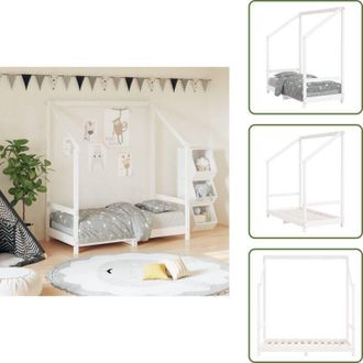 vidaXL The Living Store Giroletto per Bambini Bianco 70x140cm in Legno Massello di Pino - Letto per bambini