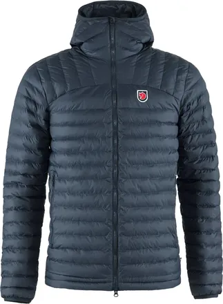 Fj&auml;llr&auml;ven Expedition Latt Hoodie Mens Navy Full Zip Insulated Packable DDR2903