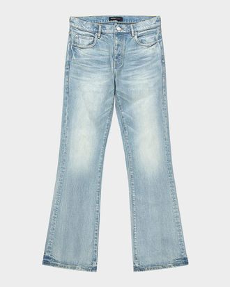 Purple Mens Pinner Coated Vintage Jeans