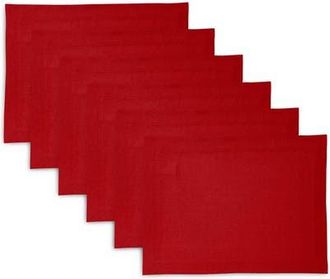 Solino Home Linen Placemats Set of 4, 14 x 19 Inch for Dining Table, Holiday and Everyday Table Decor - Sonoma in Red at Nordstrom, Size Medium