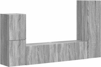 vidaXL Conjunto De Mueble De Tv 4 Uds. Gris Sonoma Vidaxl
