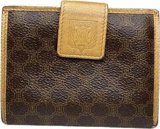 Celine Pre-owned Vintage leren portemonnee - Dames - Vintage Accessoires - Bruin - ONE Size - Leer - Vintage