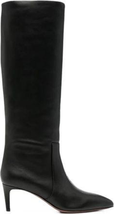 PARIS TEXAS 60mm Stiletto Boot - Dames - Laarzen met Hak - Zwart - 38 EU - Leer - Schoenen