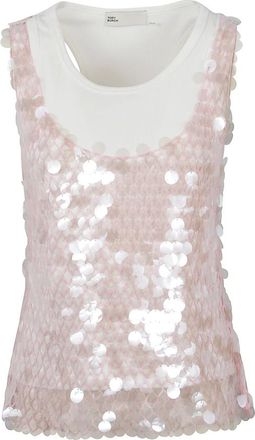 Tory Burch Tops, Dames, Roze, S, Polyester, Sequin Mesh Top