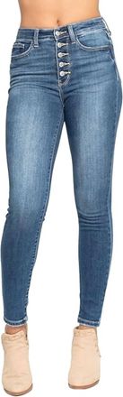 Judy Blue Dover Button Fly Jeans In Blue