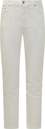 Ermenegildo Zegna Logo Denim Jeans - Heren - Slim Fit Jeans - Beige - W39 - Denim - Jeans