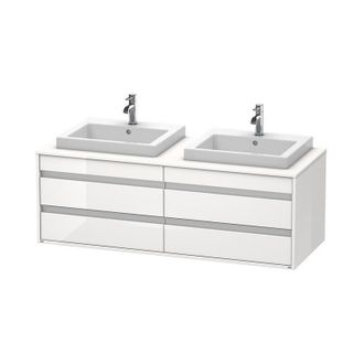 Duravit Mueble De Pared Duravit Ketho 6757, 4 Cajones, 1400mm, Para 2 Lavabos Empotrados, A Ambos Lados, Color (frente/cuerpo): Decoraci&oacute;n Roble Europeo - Kt6