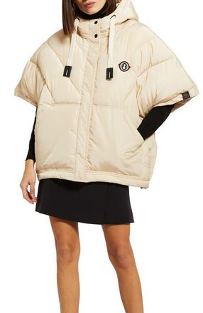 ottod'Ame Puffer Poncho in Ecru at Nordstrom, Size X-Small It