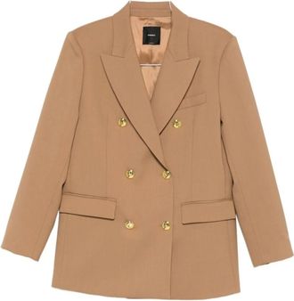 Pinko Pinko, Dames, Jassen, Bruin, Maat: XS Wol