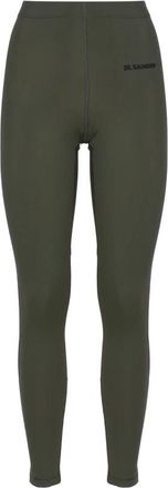 Jil Sander Logo-print Leggings - Dames - Leggings - Groen - L - Broeken