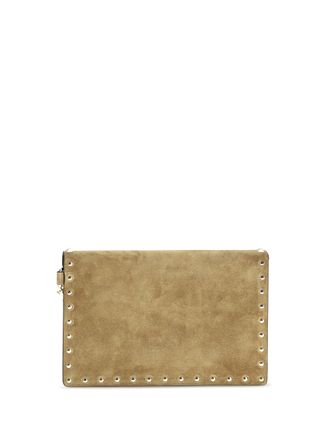 Valentino Garavani Rockstud Clutch - Beige