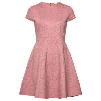 Ted Baker Clodaa Geborduurde Ponte Roze Mini Skaterjurk