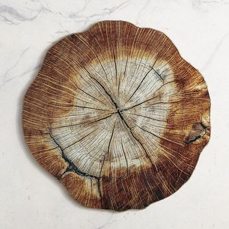 Frontgate Set of 4 Cedar Wood Charger - Frontgate