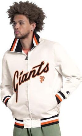 Starter Mens Starter White San Francisco Giants The Captain Cooperstown Logo Full-Zip Varsity Jacket at Nordstrom, Size 5X-Large