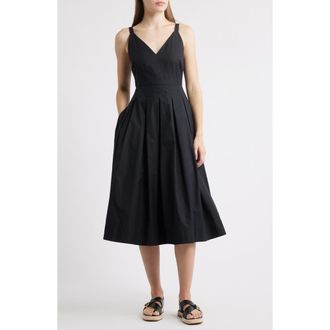 Alex Mill Abby Cotton Poplin Dress in Rich Black at Nordstrom Rack, Size X-Large