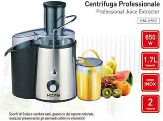 Trade Shop Trade Shop - Centrifuga Estrattore Di Succo Frutta Verdura 850 Watt 1,7 Lt Hoomei Hm-6980