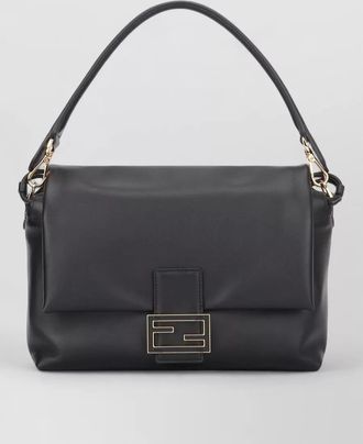 Fendi mamma baguette medium leather shoulder bag
