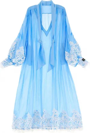 5 Progress Womens Lace Balloon Dress In Blue