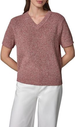DKNY Cotton Blend V-Neck Sweater in Sunbaked Multi at Nordstrom, Size X-Large
