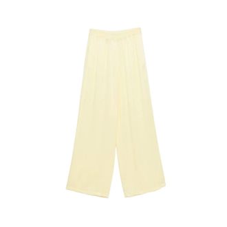 Fabiana Filippi Wide Trousers, female, Yellow, Size: XS Elasticated Wide Trousers