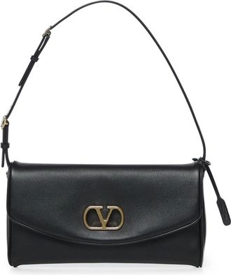 Valentino Garavani DeVain Small Schoudertas - Dames - Tassen - Zwart - Maat: ONE Size Zijde