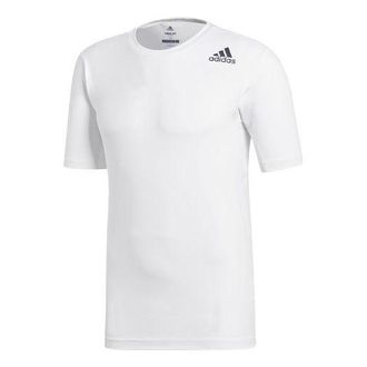 adidas Freelift Fit Cl Sports Training Tight Breathable Round Neck Short Sleeve White CX0212