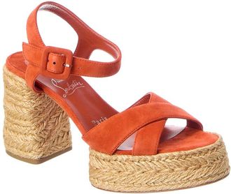 Christian Louboutin Calakala 85 Suede Platform Sandal