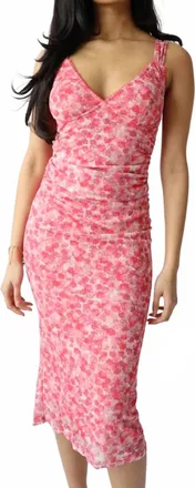 Bailey Rose Hour Mesh Midi Dress In Rose