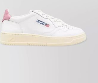 Autry leather low-top sneakers with perforated detailing