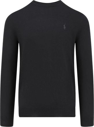Polo Ralph Lauren Round-neck Knitwear, male, Black, Size: XL Maglione Girocollo