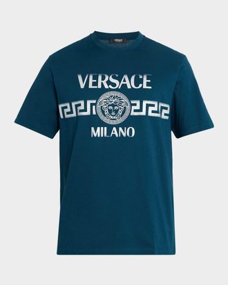 Versace Mens Versace Milano Medusa Cotton T-Shirt
