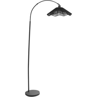 Beliani Floor Lamp MIGORI Paper Black