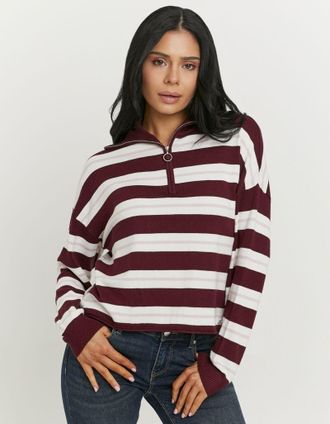 Tally Weijl Strickpullover TALLY WEIJL SPUVICOLINE, Damen, Gr. L, multi color, Strick, Obermaterial: 70% Viskose, 30% Polyamid, gestreift, oversize normal, hoch g