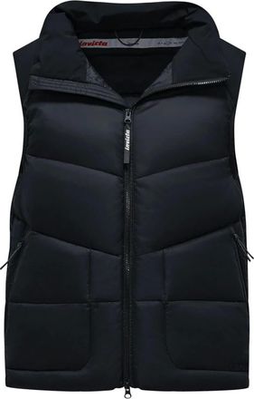 Invicta Jassen, Heren, Zwart, M, Zwarte hoge kraag mouwloze jas