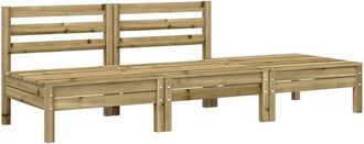 vidaXL Sof&aacute; De Jard&iacute;n De 3 Plazas Madera De Pino Impregnada Vidaxl