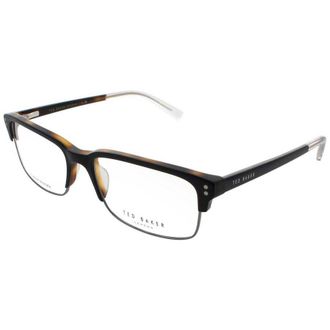 Ted Baker Mens Tortoise Rectangular Eyeglass Frames Tm506
