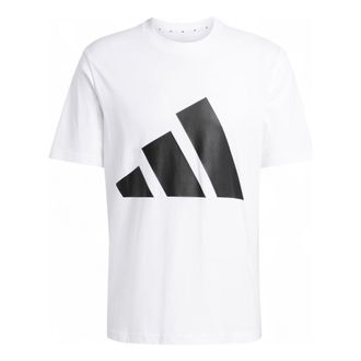 adidas Essentials Big Logo T-Shirt Asia Sizing Black White JE8943