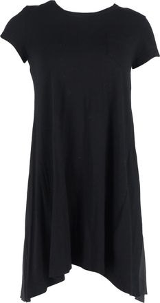 sacai Mini T-Shirt Dress in Black and Grey Cotton