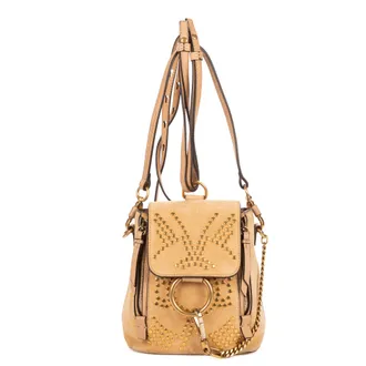 Chlo&eacute; Pre-owned Womens Mini Faye Backpack Bag - Beige - One Size