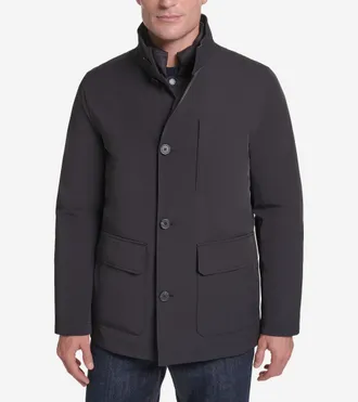 Cole Haan Mens Sleek Rain 3-In-1 Jacket - Black Size Medium