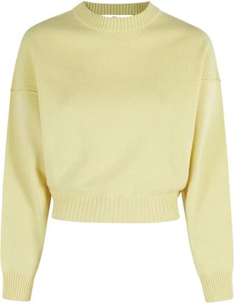 Tela Maglione con rifinitura a coste - Giallo