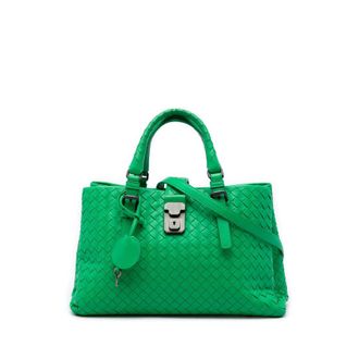 Bottega Veneta Pre-owned Bottega Veneta Small Nappa Intrecciato Roma Satchel Ladies KT358F7BES82Z4SU